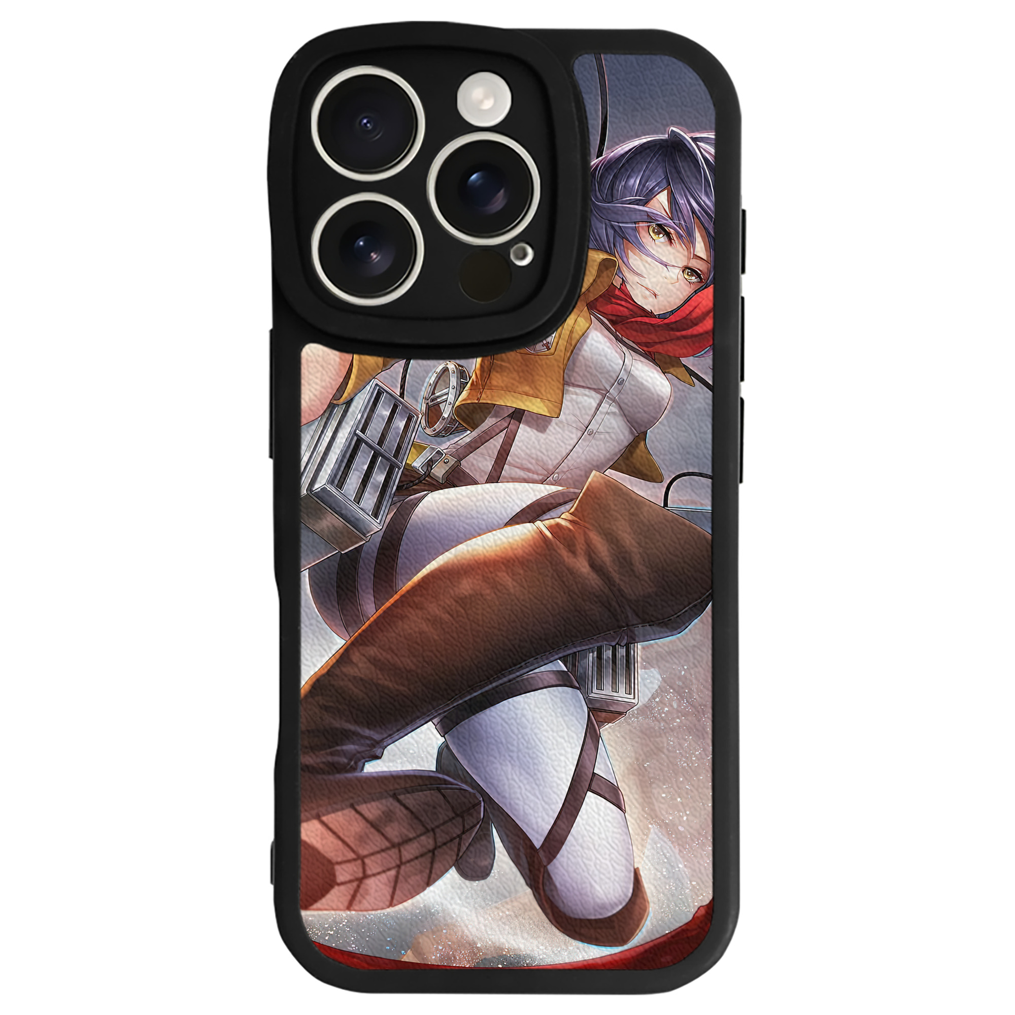 （画像用） 進撃の巨人 Attack on Titan 【iPhone 16シリーズ対応】シリコンスマホケース（レザー調） 材質：シリコン